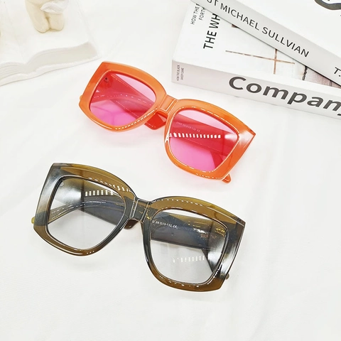 Oversized Square Sunglasses Vintage UV400 Protection Plastic Frame Resin Lens Outdoor Travel Driving Ins Style For Women Men