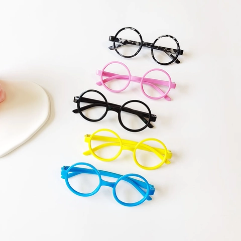 Montures De Lunettes Rondes Vintage Pour Enfants Style Coréen Mignon Lunettes En Plastique Garçons Filles Décoratives