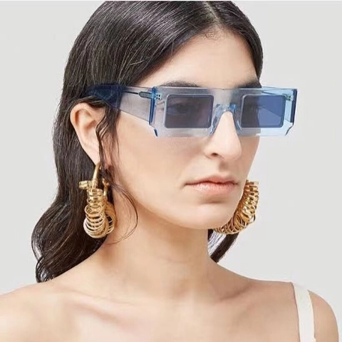 Vintage Rechteck Sonnenbrille Für Herren Damen Mode Quadratischer Rahmen Retro Hip Hop Brillen UV400 Schutz Trendy Sonnenbrille Streetwear Accessoires
