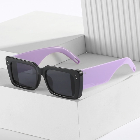 Square Sunglasses For Women Men Retro UV400 Protection Rectangular Shades With Wide Leg PC Frame Vintage Fashion Eyewear