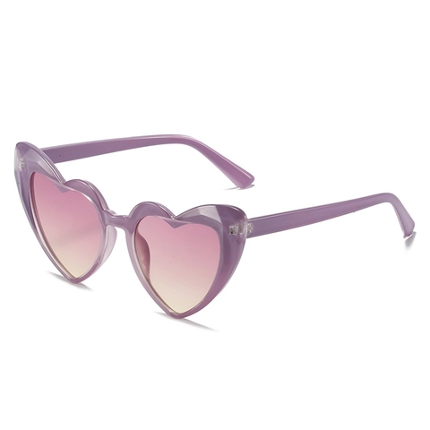 Occhiali Da Sole A Forma Di Cuore Protezione UV400 Lenti PC Moda Retro Festa Occhiali Per Donna Colore Gelatina