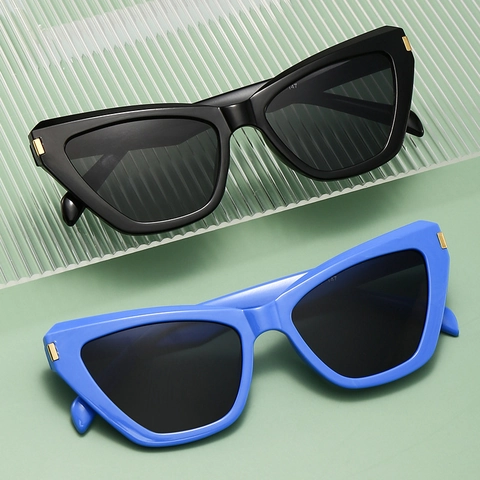 Cat-Eye-Sonnenbrille Mit PC-Rahmen AC-Linse UV400-Schutz Retro Trendige Dreieckige Brille Für Damen