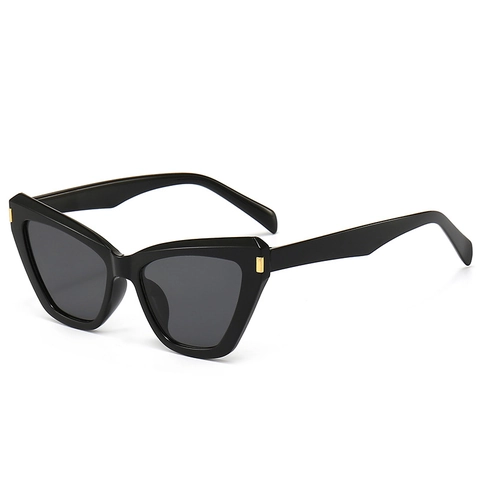 Cat-Eye-Sonnenbrille Mit PC-Rahmen AC-Linse UV400-Schutz Retro Trendige Dreieckige Brille Für Damen