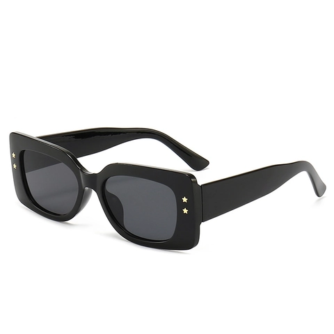 Gafas De Sol Cuadradas Retro Con Remaches De Estrella Dorada Protección UV400 Moda Gafas Pequeñas Para Fiesta Al Aire Libre Streetwear