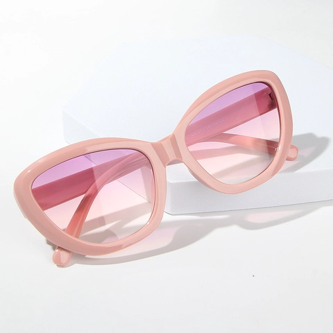 Cat-Eye-Sonnenbrille PC-Harzrahmen AC-Linse UV400-Schutz Farbverlauf Großer Rahmen Retro-Mode Outdoor-Streetwear Für Damen