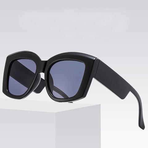 Oversized Square Sunglasses UV400 Protection PC Resin Thick Frame Vintage Fashion Eyewear For Men Women