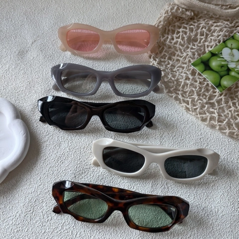 Gafas De Sol Geometric Cat Eye Montura PC Lente AC Protección UV400 Retro Y2K Moderno Fiesta Exterior Para Mujeres Hombres