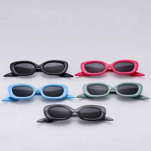Lunettes De Soleil Ovales Rétro Vintage UV400 Monture PC Verres AC Lunettes Légères Pour Hommes Femmes Mode Style Y2K