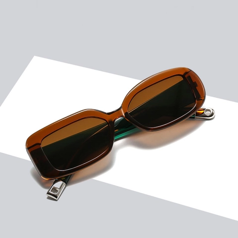 Retro Square Sunglasses PC Frame UV400 Protection Trendy Rectangle Fashion Eyewear For Men Women