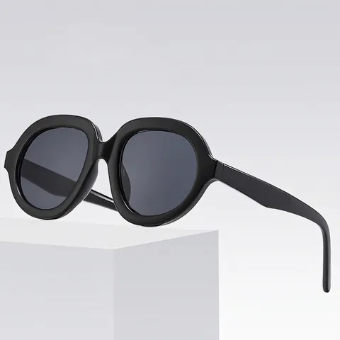 Occhiali Da Sole Oversize Retro Tondi Ovali Montatura TR90 Protezione UV400 Moda Viaggio All'aperto Per Donne Uomini