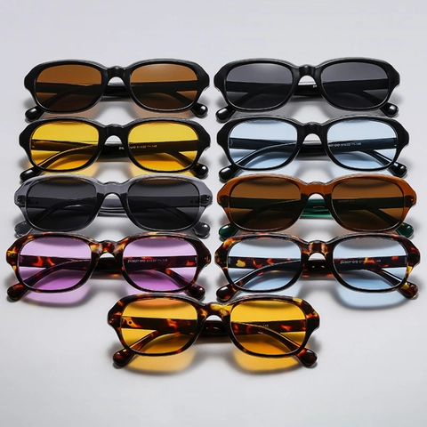 Gafas De Sol Ovaladas Retro Montura PC Protección UV400 Estilo Callejero Vintage Moda Para Hombre Y Mujer