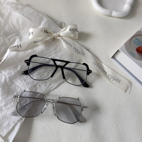 Gafas De Sol Para Niños Polígono Marco Grande Metal PC Protección UV400 Oreja De Gato Doble Puente Retro Moda Niños Niñas