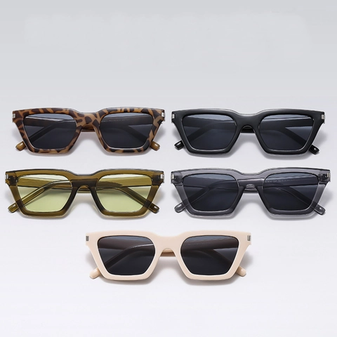 Occhiali Da Sole Cat Eye Retrò Da Donna Protezione UV400 Montura Rettangolare In PC Moda Da Strada Viaggi