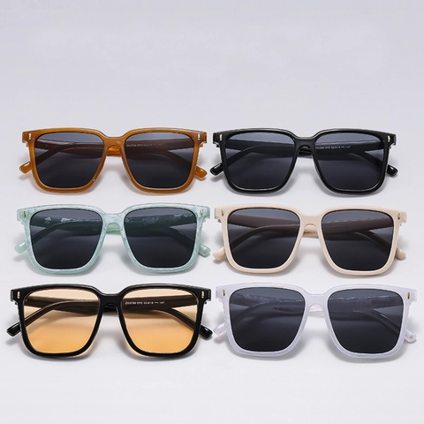 Square Polarized Sunglasses Retro Oversized Frame UV400 Protection Driving Eyewear Fashion Unisex TR90