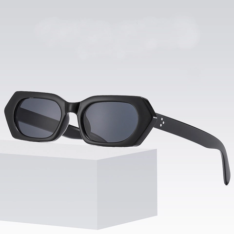 Lunettes De Soleil Hexagonales Géométriques Rétro Punk Monture PC Protection UV Mode Trendy Pour Hommes Femmes