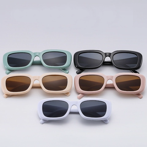 Occhiali Da Sole Rettangolari Retro Con Montatura Spessa Protezione UV400 Occhiali Quadrati Minimalisti Per Donna E Uomo