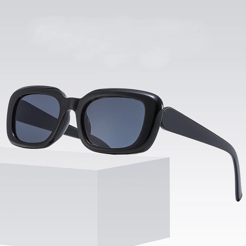 Occhiali Da Sole Rettangolari Retro Con Montatura Spessa Protezione UV400 Occhiali Quadrati Minimalisti Per Donna E Uomo