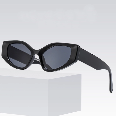 Occhiali Da Sole Vintage Gatto Poligono Geometrico Montatura In PC Lenti AC Protezione UV400 Occhiali Di Moda Per Donne Uomini