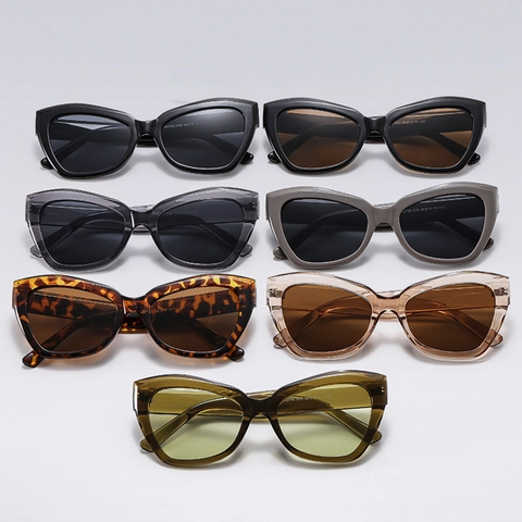 Gafas De Sol Ojo De Gato Para Mujer Montura Mariposa Extragrande Protección UV400 Material PC Moda Retro