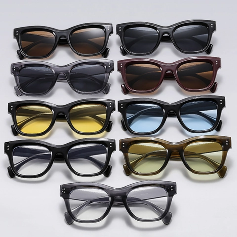 Retro Square Sunglasses UV400 Protection PC Frame AC Lens Vintage Fashion Classic Eyewear For Men Women Driving Glasses