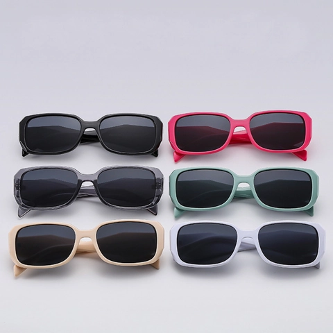 Rectangle Sunglasses UV400 Protection Retro Chunky Frame Trendy Vintage Square Sun Glasses For Men Women Outdoor