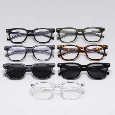 Square Fashion Sunglasses Retro UV400 Protection Anti Blue Light PC Frame For Men Women Trendy Eyewear