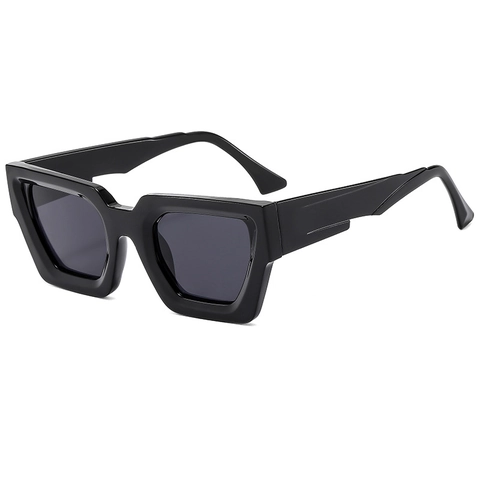 Gafas De Sol Cuadradas Montura Gruesa Resina Lentes PC Retro Geométrico UV400 Tendencia Unisex Gafas De Exterior