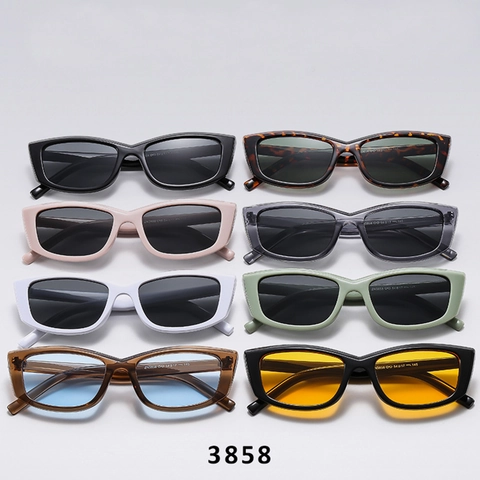 Occhiali Da Sole Rettangolari Occhio Di Gatto Retro Montatura PC Lenti AC Protezione UV Moda Per Uomini E Donne