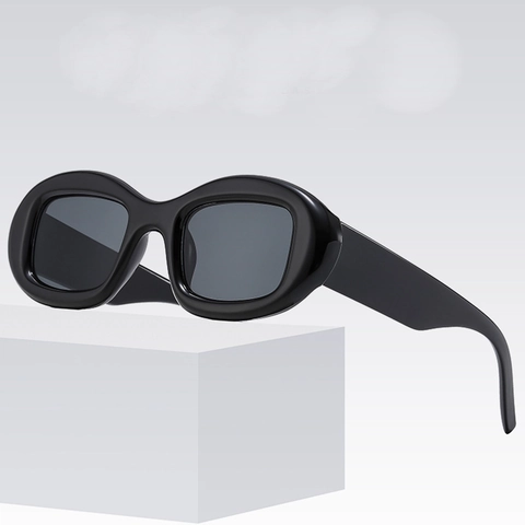 Gafas De Sol Ovaladas Retro Montura PC Lente AC Protección UV400 Marco Grueso Estilo Y2K Mujeres Hombres Moda Al Aire Libre