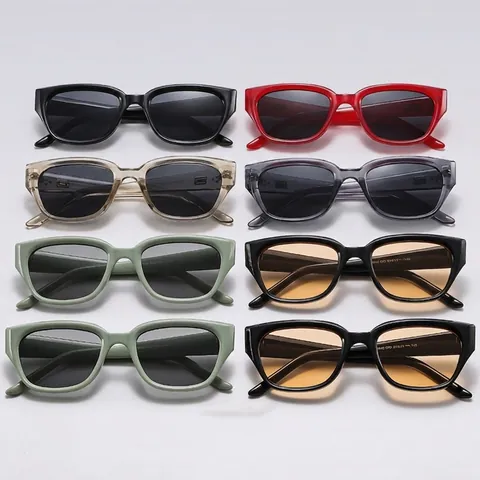 Retro Square Sunglasses UV400 Protection PC Frame AC Lens Fashion Classic Unisex Versatile Eyewear
