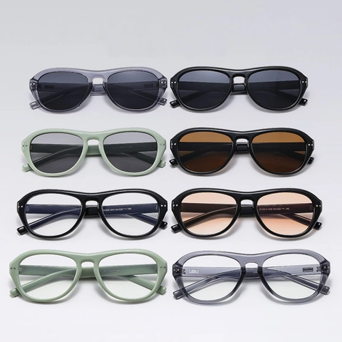Occhiali Da Sole Aviator Quadrati Vintage Montatura PC Lente AC Protezione UV400 Donne Uomini Guida All Aperto Viaggio