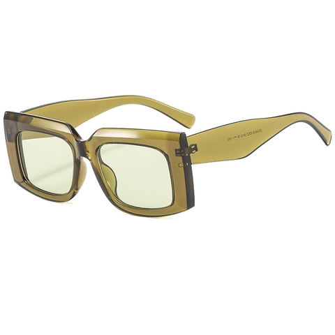 Gafas De Sol Rectangulares Retro Montura De PC Lente AC Protección UV Moda Streetwear Para Hombres Y Mujeres