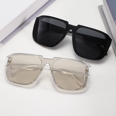 Occhiali Da Sole Quadrati Oversize Protezione UV400 Montatura PC Retro Moda Per Donne Uomini