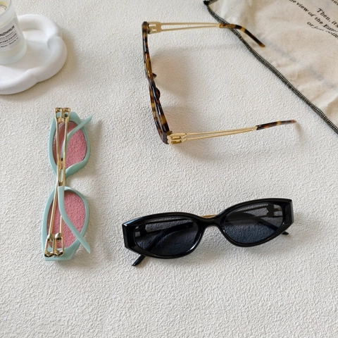 Vintage Cat Eye Sunglasses UV Protection Resin Small Frame Retro Sun Glasses For Women And Men Outdoor Travel Fashion