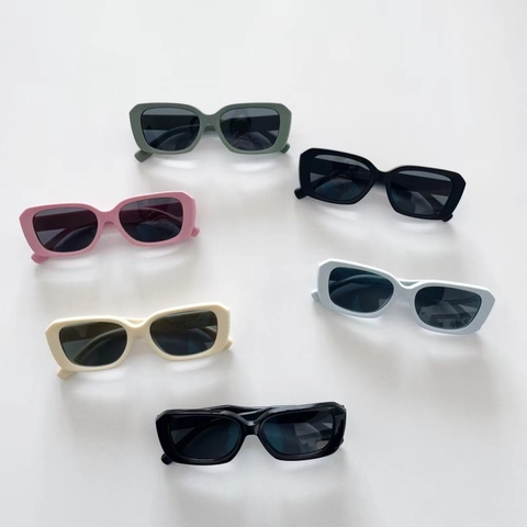Lunettes De Soleil Polarisées Enfants Protection UV400 Silicone Mat Rectangulaire Pour Garçons Filles Plage Extérieur Avec Étui