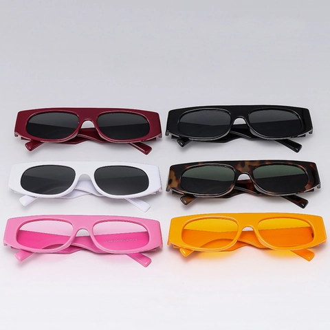 Occhiali Da Sole Rettangolari Retrò Montatura PC Protezione UV400 Moda Punk Stile Y2K Per Uomini Donne