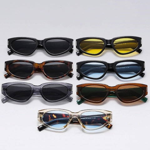 Retro Kattenoog Zonnebril PC Frame UV400 Bescherming Trendy Brillen Buiten Strand Reizen Mode Voor Dames Heren