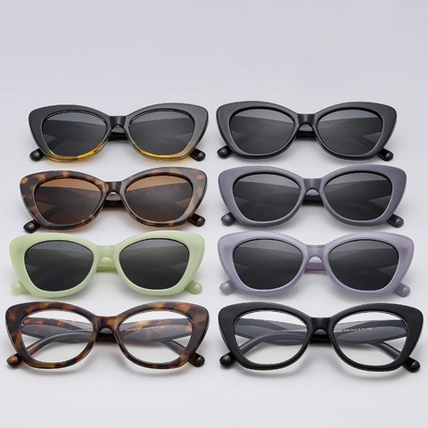 Cat Eye Sunglasses Retro Fashion UV400 Protection PC Frame AC Lens Lightweight Elegant Eyewear For Women