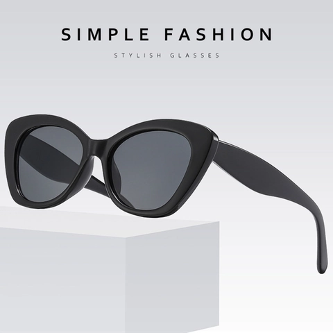 Cat Eye Sunglasses Retro Fashion UV400 Protection PC Frame AC Lens Lightweight Elegant Eyewear For Women