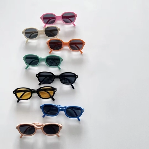 Kids Sunglasses PC Frame AC Lens UV400 Foldable Portable Square Frame Retro Toddler Boys Girls Outdoor Travel Accessory