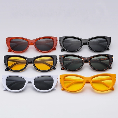 Occhiali Da Sole Retro Occhi Di Gatto Protezione UV400 Montatura PC Vintage Moda Per Guida All Aperto Stile Street