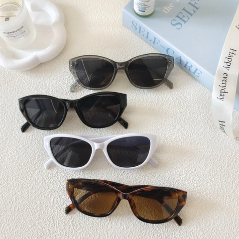Occhiali Da Sole Cat Eye Retro Montatura Grande Protezione UV400 Resina Per Uomini Donne All Aperto Viaggi Stile Vintage