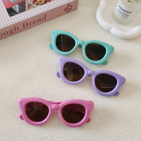 Kinder Katzenauge Sonnenbrille Harzrahmen UV Schutz Mode Outdoor Brille Süße Retro Ins Stil