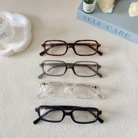 Lunettes De Soleil Rectangulaires Petite Monture Carrée Résine Protection UV400 Style Rétro Y2K Mode Femmes Hommes