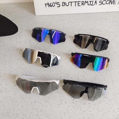 Occhiali Da Sole Sportivi Bambini Sovradimensionati Protezione UV400 Montura PC Lente AC Ciclismo Esterno Stile Punk