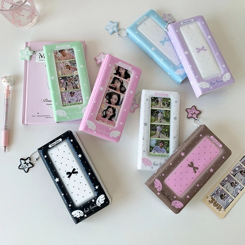 Sweet PVC Star Wing Photocard Holder Album Angel Fantasy Theme Card Storage Organizer For K-pop Photo Collecting Binder