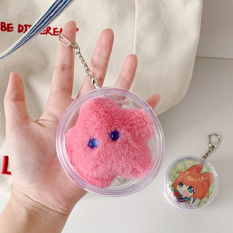 Transparente Runde PVC Abzeichen Aufbewahrungstasche Schlüsselanhänger Für Anime Merch Display Klarer Kleiner Runder Organizer Für Damen