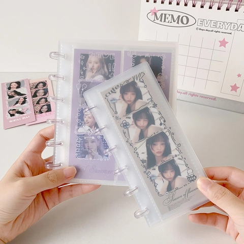 Fotokarten Binder Transparent Matt Loseblatt Disc-bound Fotoalbum Für K-pop Karten Polaroid Sammeln Koreanischer Stil