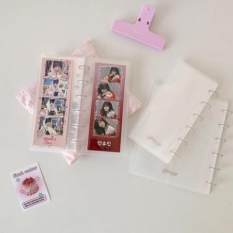 Fotokarten Binder Transparent Matt Loseblatt Disc-bound Fotoalbum Für K-pop Karten Polaroid Sammeln Koreanischer Stil
