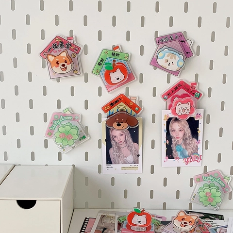 Simpatico Magnete per Frigorifero in Acrilico con Cartoni Animati Clip per Cartelle per Decorazione Casa Ufficio Scrivania Porta Foto Note Adesivo per Frigo Regalo